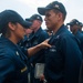 Awards ceremony aboard USS Mobile Bay