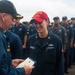 Awards ceremony aboard USS Mobile Bay