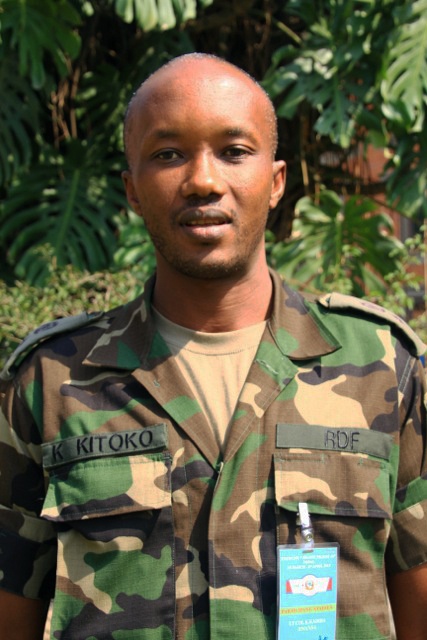 Rwandan army officer participates in Shanti Prayas-2 in preparation for peacekeeping mission