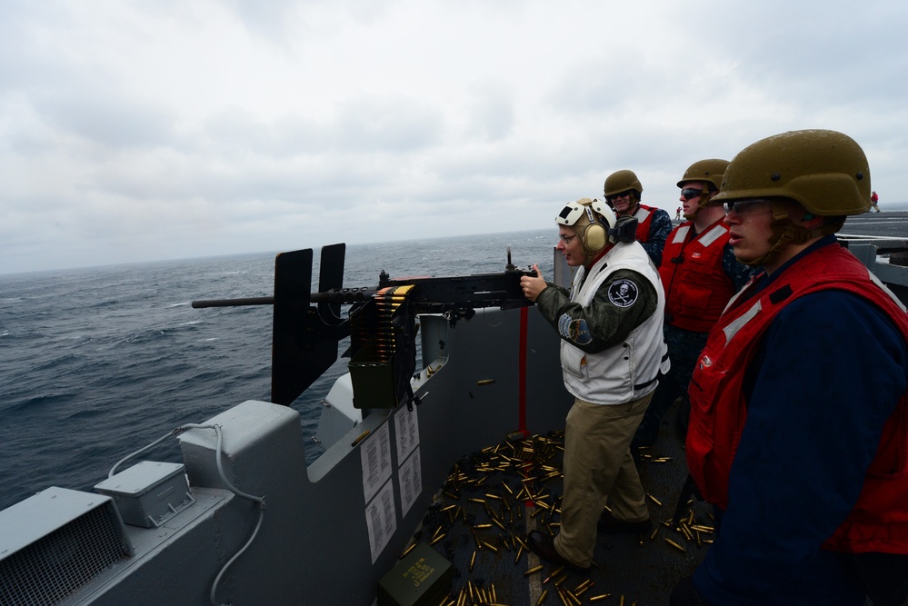 George HW Bush conducts training operations in the Atlantic Ocean