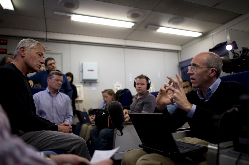 Defense secretary in Israel