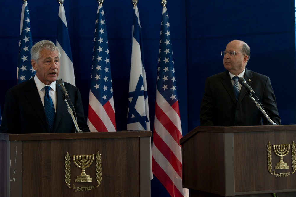 Defense secretary in Israel