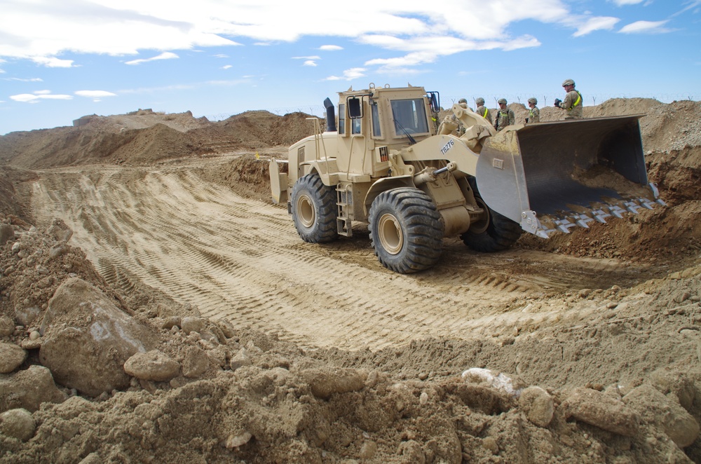 864th Engineer Battalion constructs an explosive ordnance disposal pit