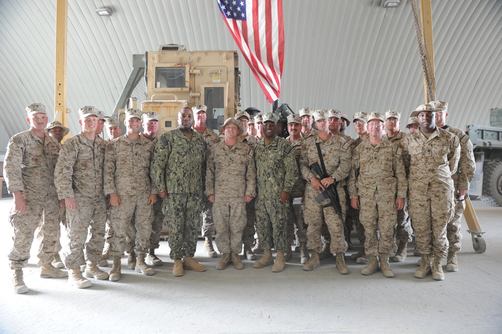 Rear Admiral Scott visits Kandahar Seabees