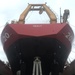 CGC Healy crew in drydock