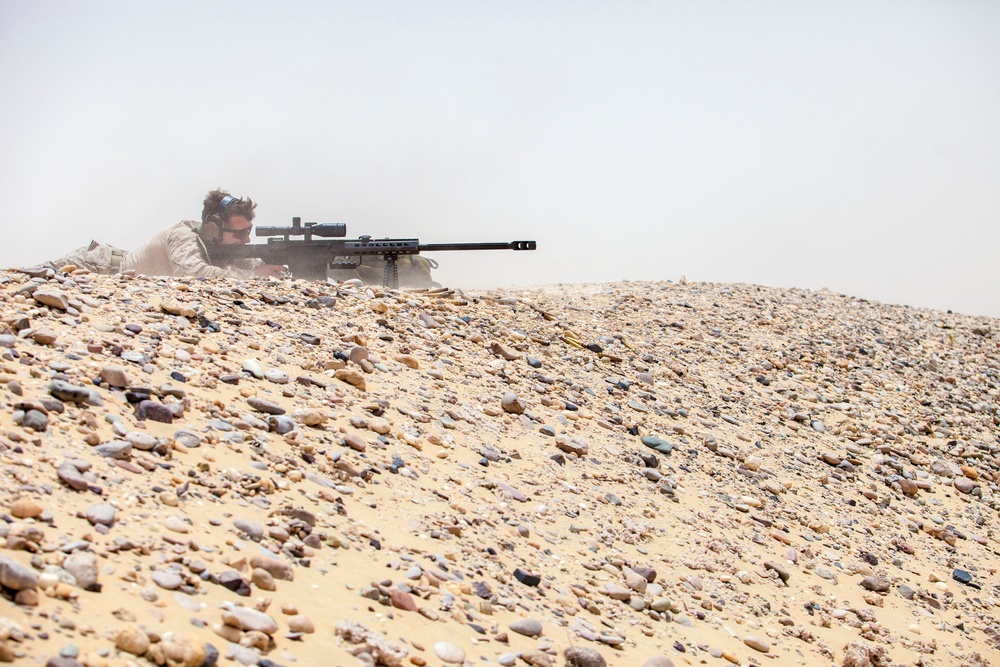 26th MEU Maritime Raid Force Qatar Sniper Live Fire