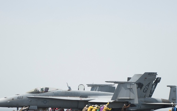 F/A-18C Hornet on Dwight D. Eisenhower flight deck