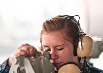 Alidade usage aboard Stennis