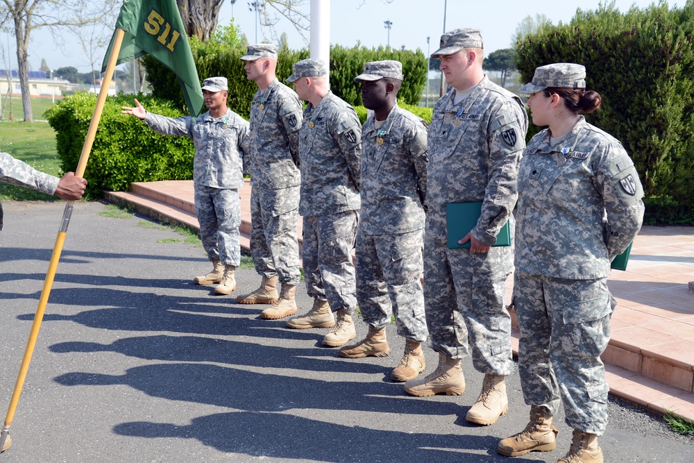 Award presentation for Permanent Change of Station