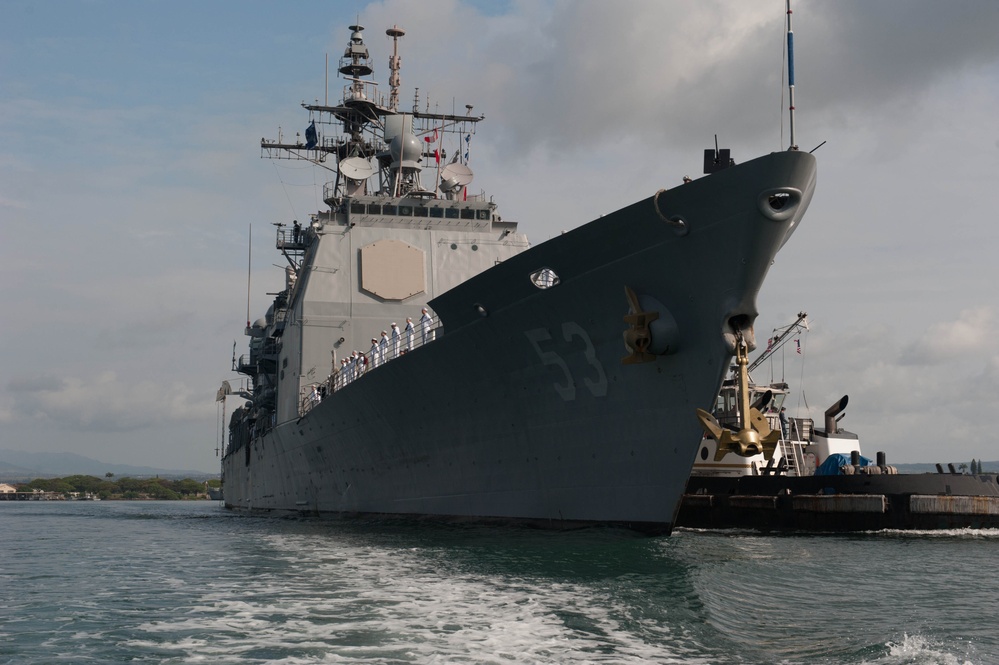 USS Mobile Bay visits Pearl Harbor