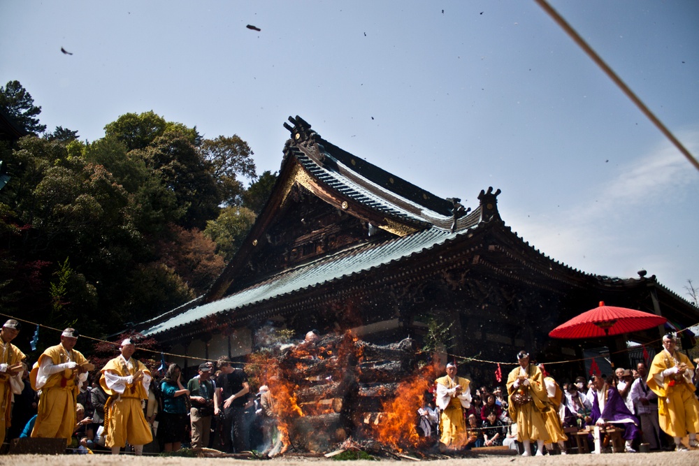 Miyajima Fire Walking ceremony brings good fortune to worshipers