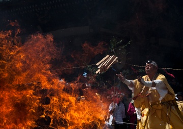 Miyajima Fire Walking ceremony brings good fortune to worshipers