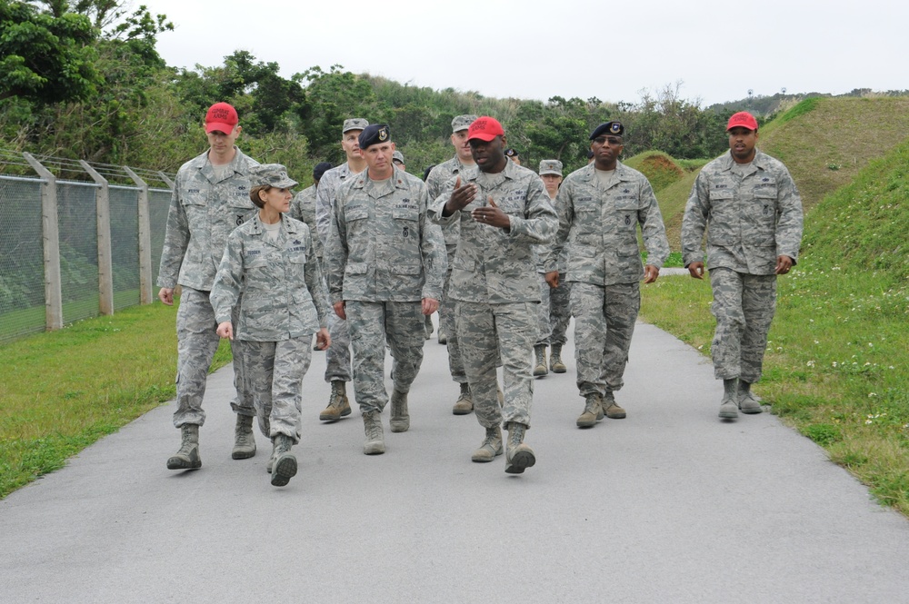 Lt. Gen. Judith Fedder visits Kadena