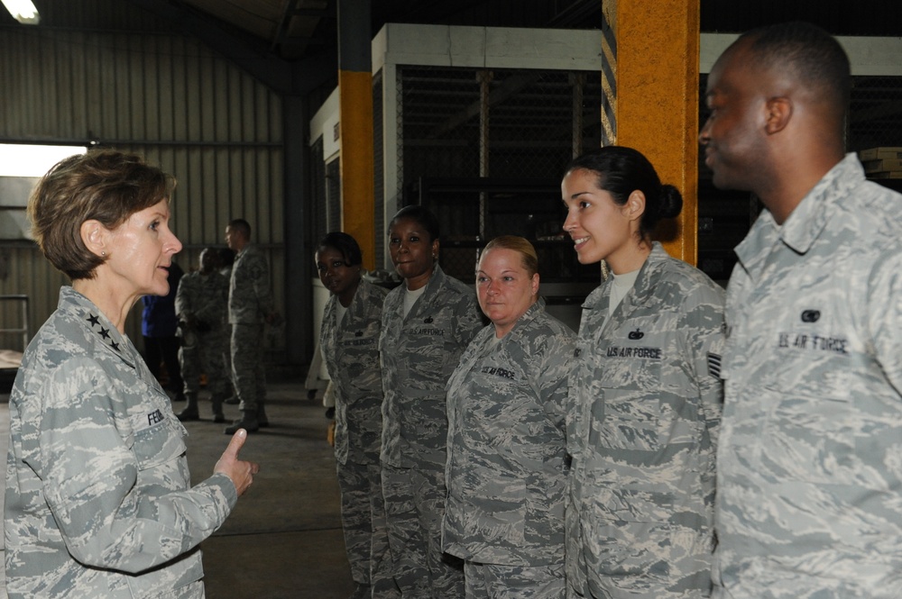 Lt. Gen. Judith Fedder visits Kadena