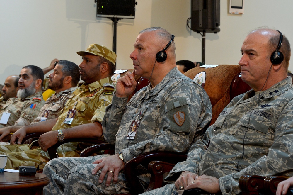 US generals and allied forces leaders attend Eagle Resolve brief