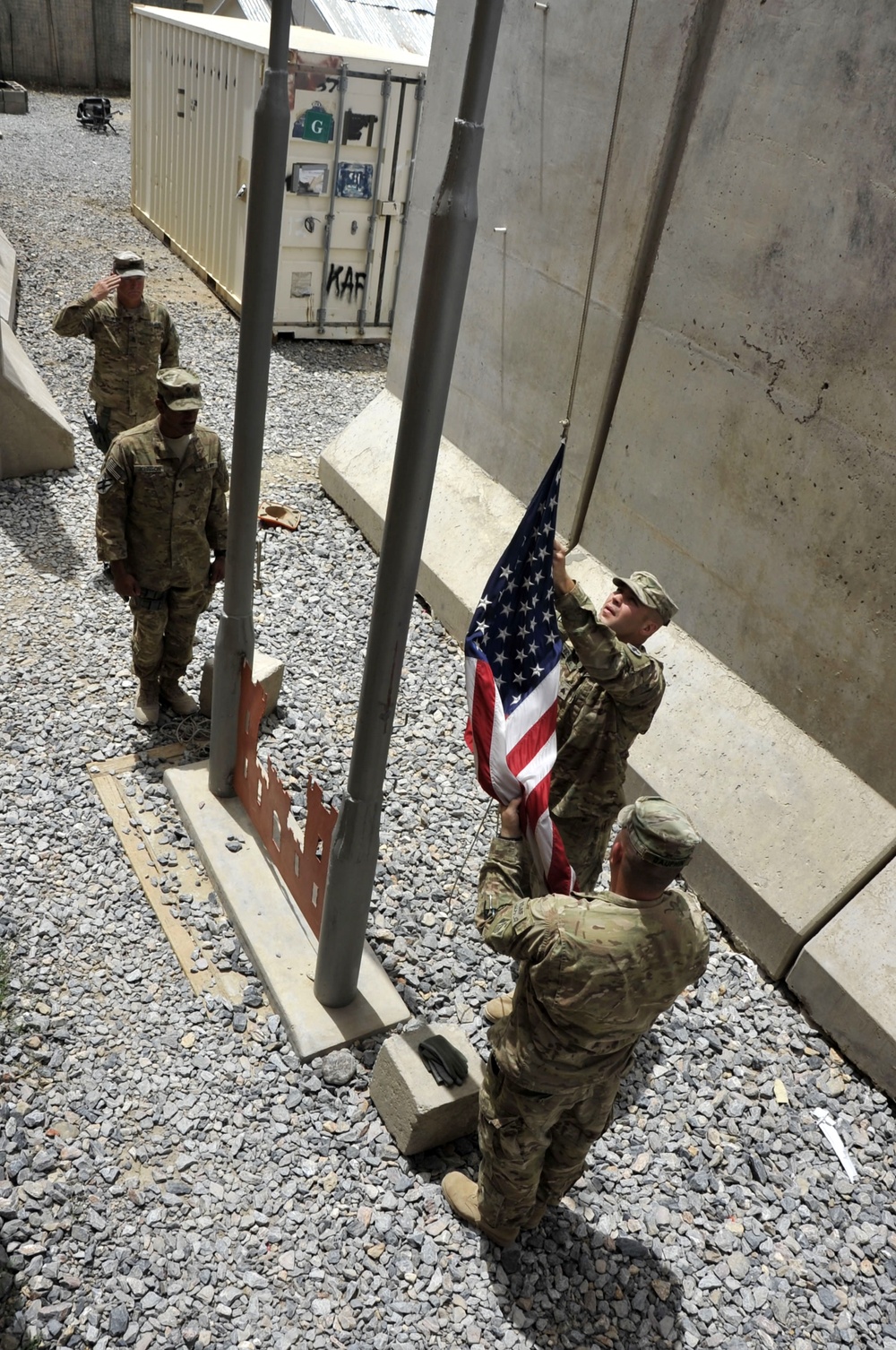 USACE cases its colors at FOB Lindsey