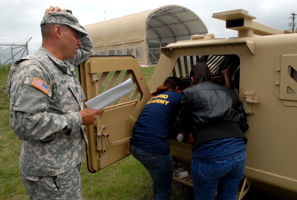 CA medics help train KISD students vehicle extraction techniques