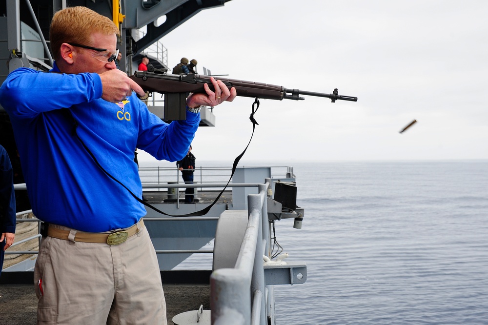 USS Carl Vinson small-arms shoot