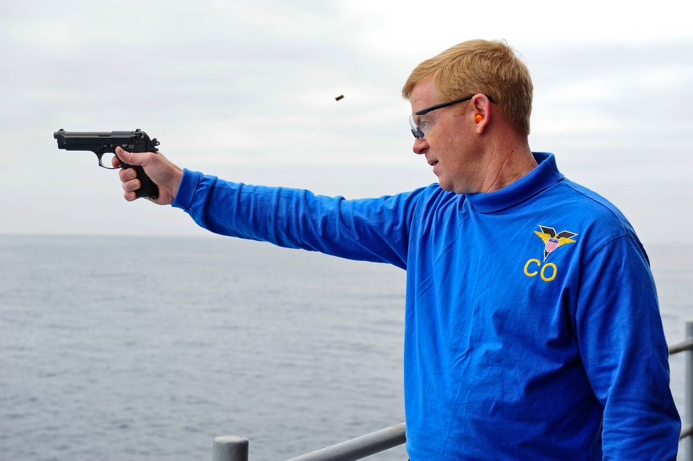 USS Carl Vinson small-arms shoot