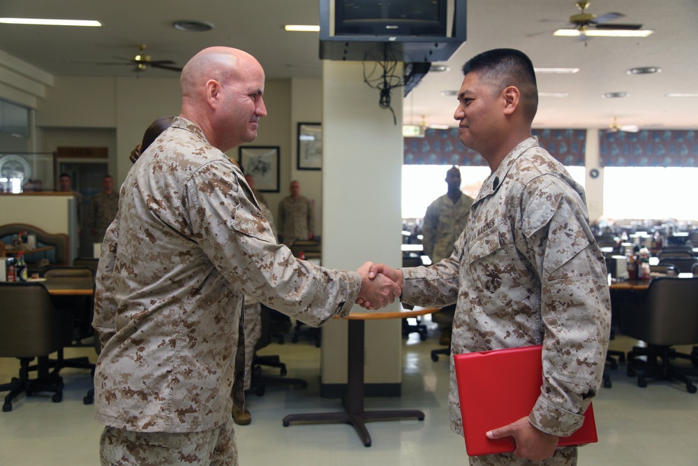 Schwab earns mess hall of quarter