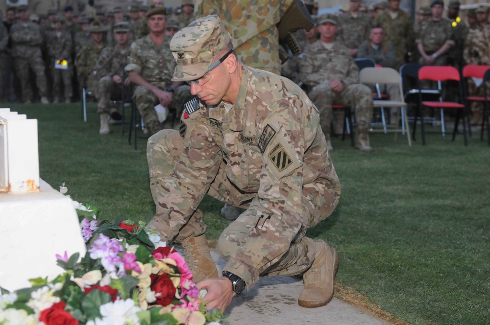 ANZAC dawn service in Kandahar