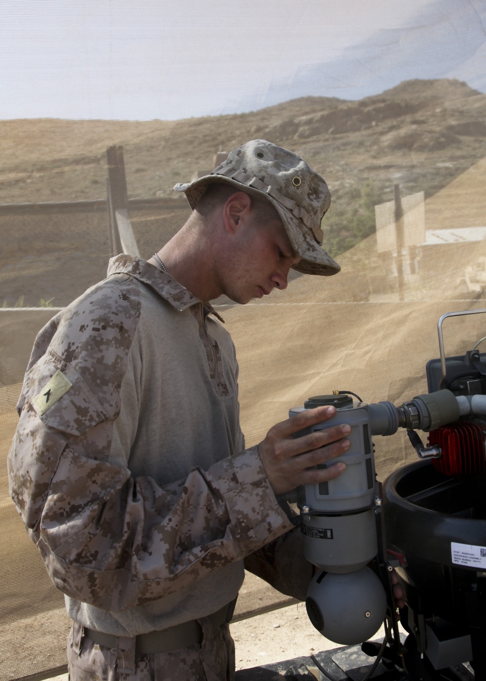 Soldiers and Marines practice with the Honeywell RQ-16 T-Hawk