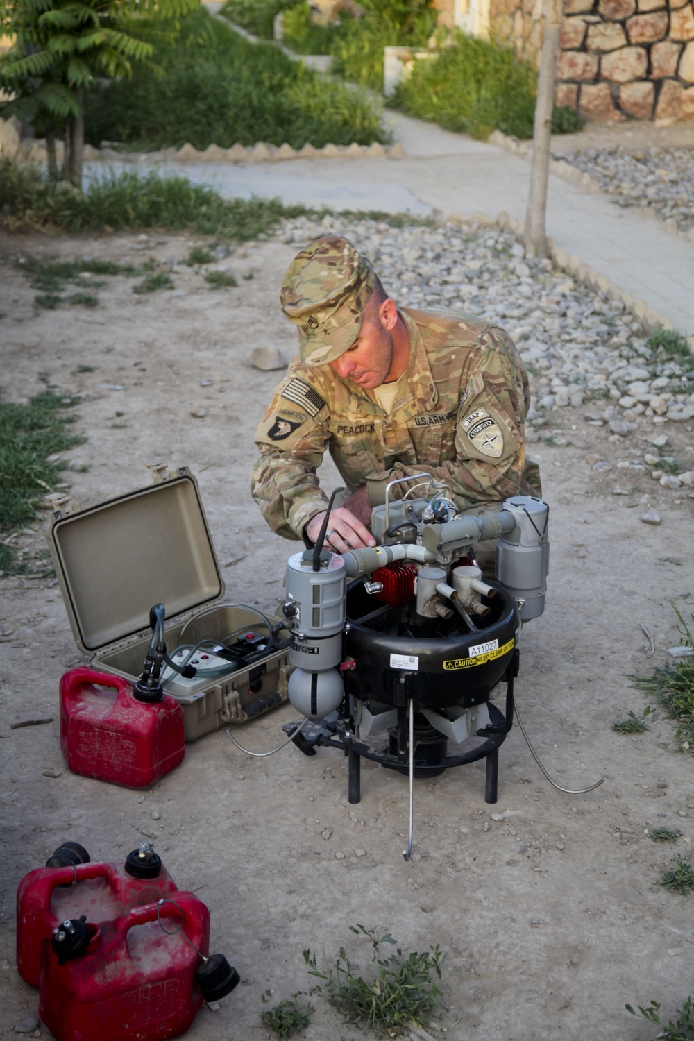 Soldiers and Marines practice with the Honeywell RQ-16 T-Hawk