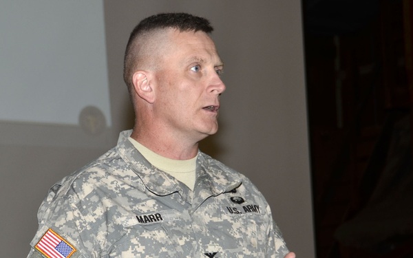 CSTX pre-exercise senior leadership brief