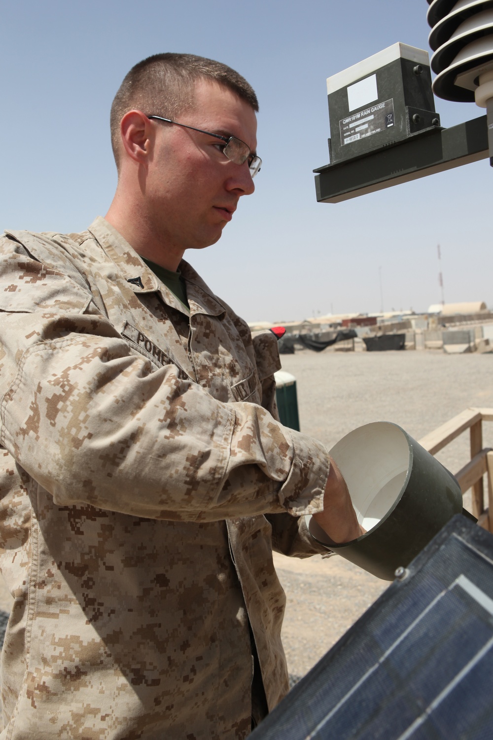 Marines with Marine Air Control Squadron 2 conduct routine inspections