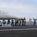 USS John C. Stennis flight deck action