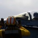 USS John C. Stennis flight deck action