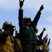 USS John C. Stennis flight deck action