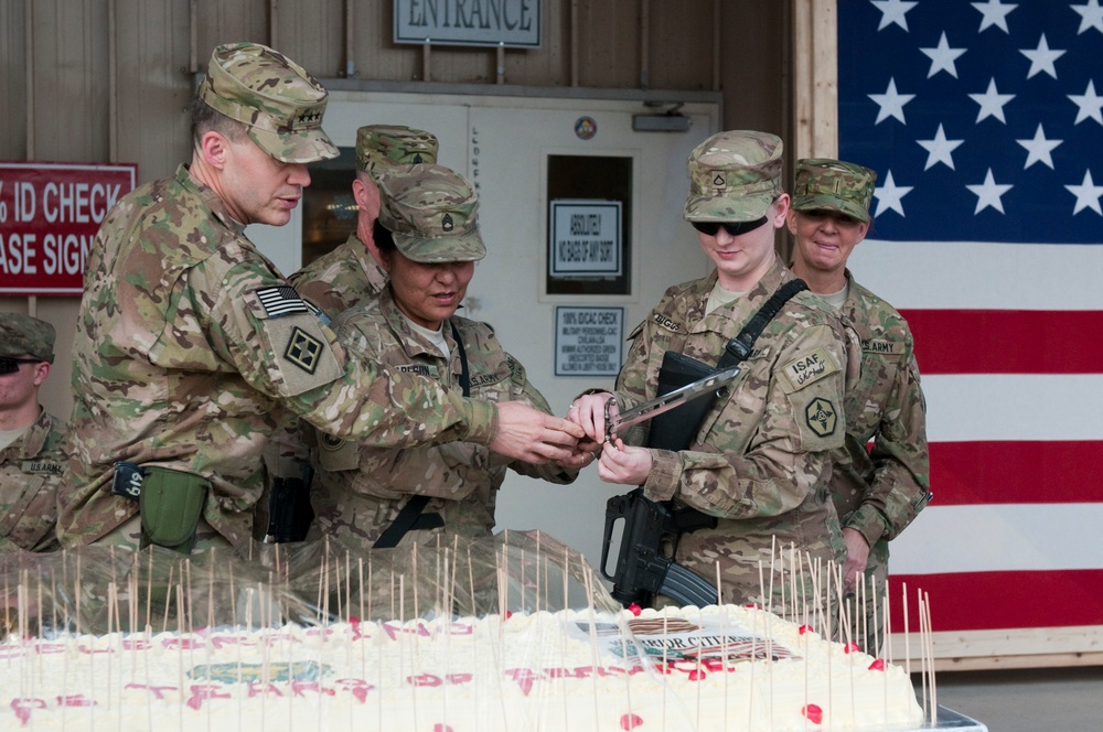 Army Reserve birthday, Afghanistan style
