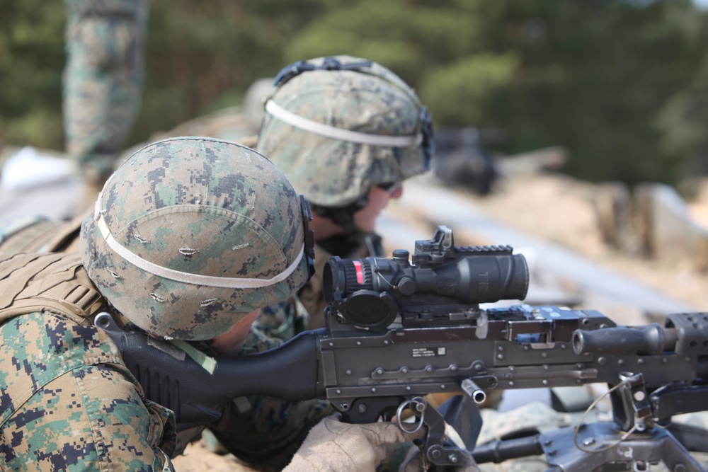 Marines participate in a joint coordinated live fire attack