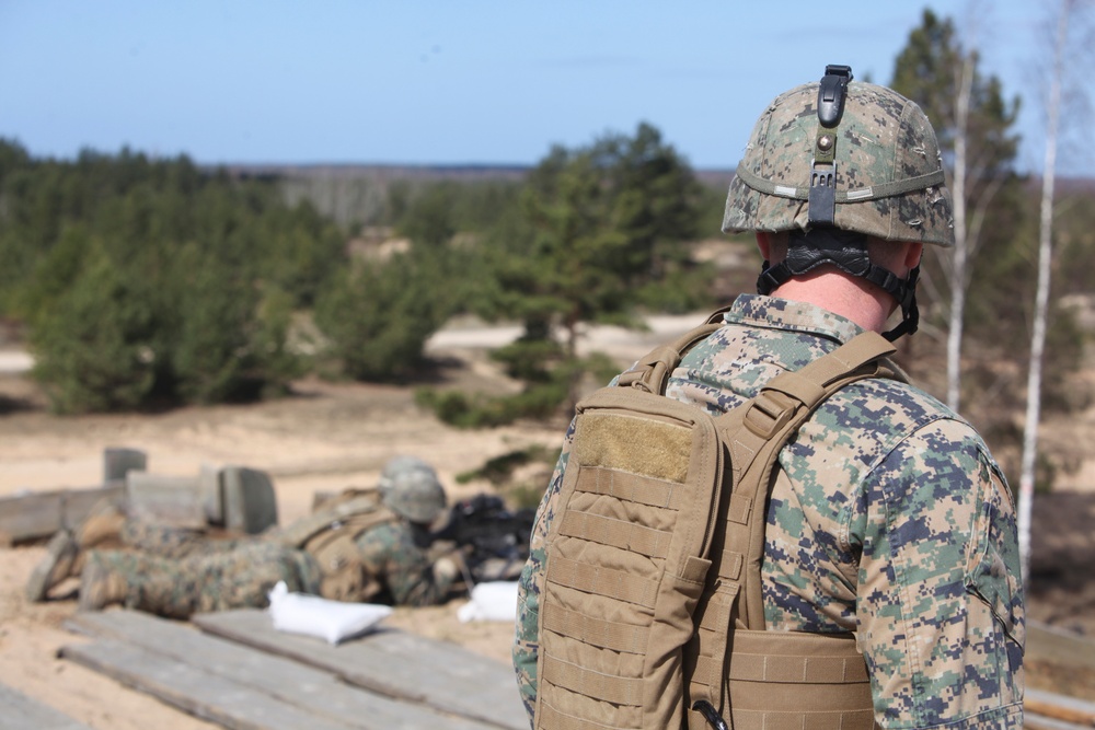 Marines participate in a joint coordinated live fire attack