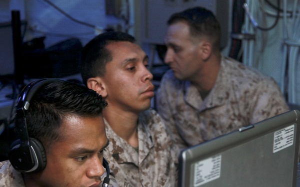 Maritime warriors practice calling for fire