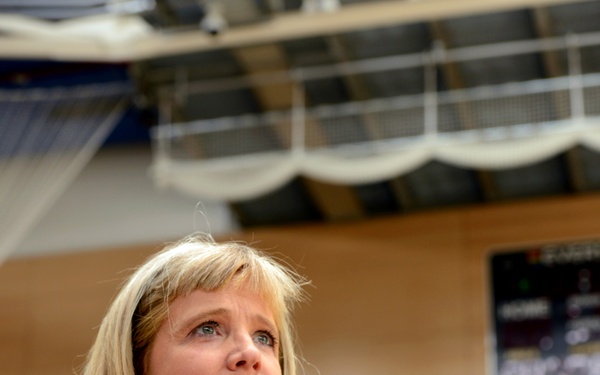 Lt. Col. Regina Noeth inquires on the state of the Army