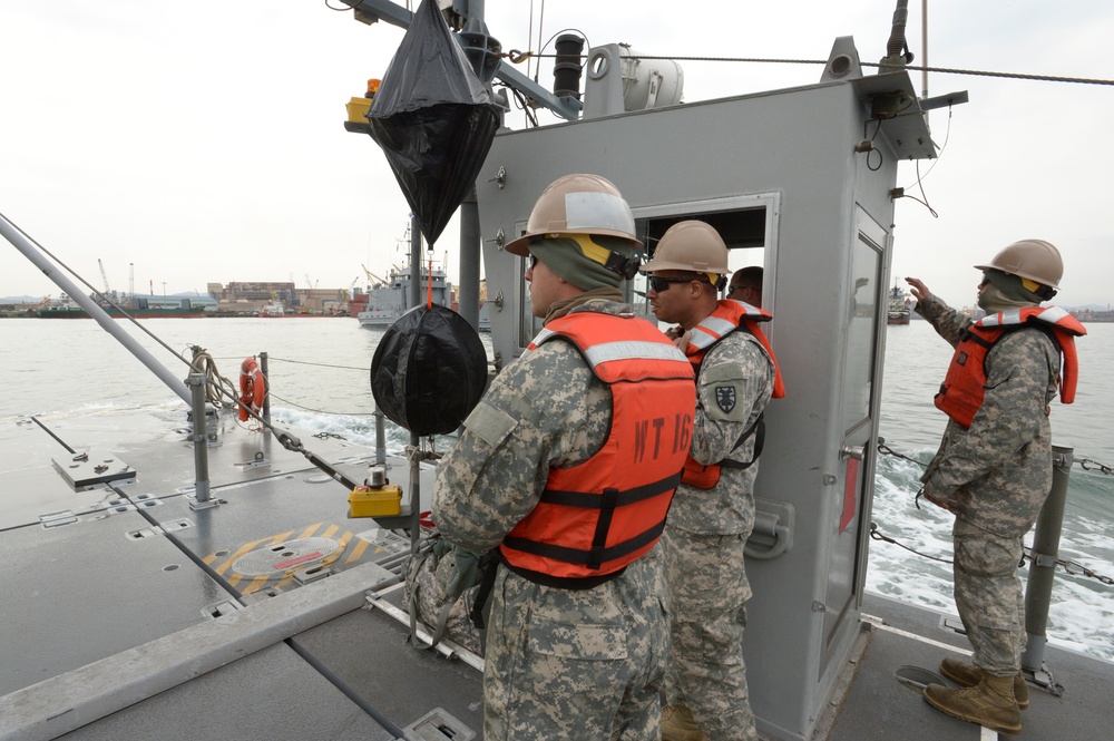 US and South Korean forces participate in Combined Joint Logistics Over the Shore  military exercise on the Korean Peninsula April 18-28