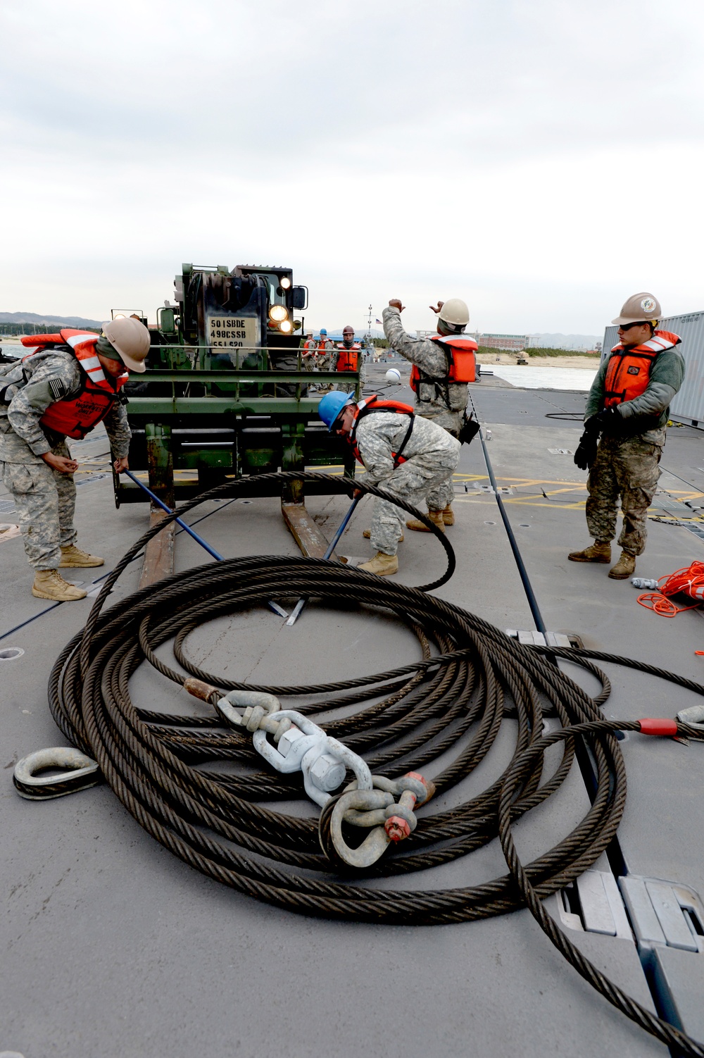 US and South Korean forces participate in Combined Joint Logistics Over the Shore  military exercise on the Korean Peninsula April 18-28