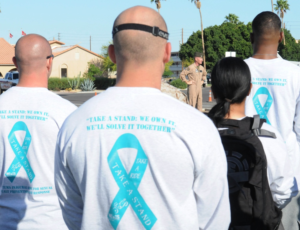 MCAS Yuma Marines ride to 'Take a Stand' against sexual assault