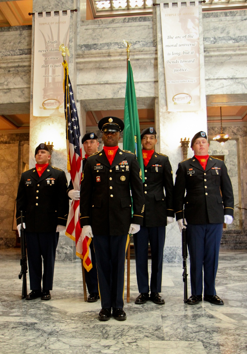 17th Fires Brigade color guard participates in National Law Day