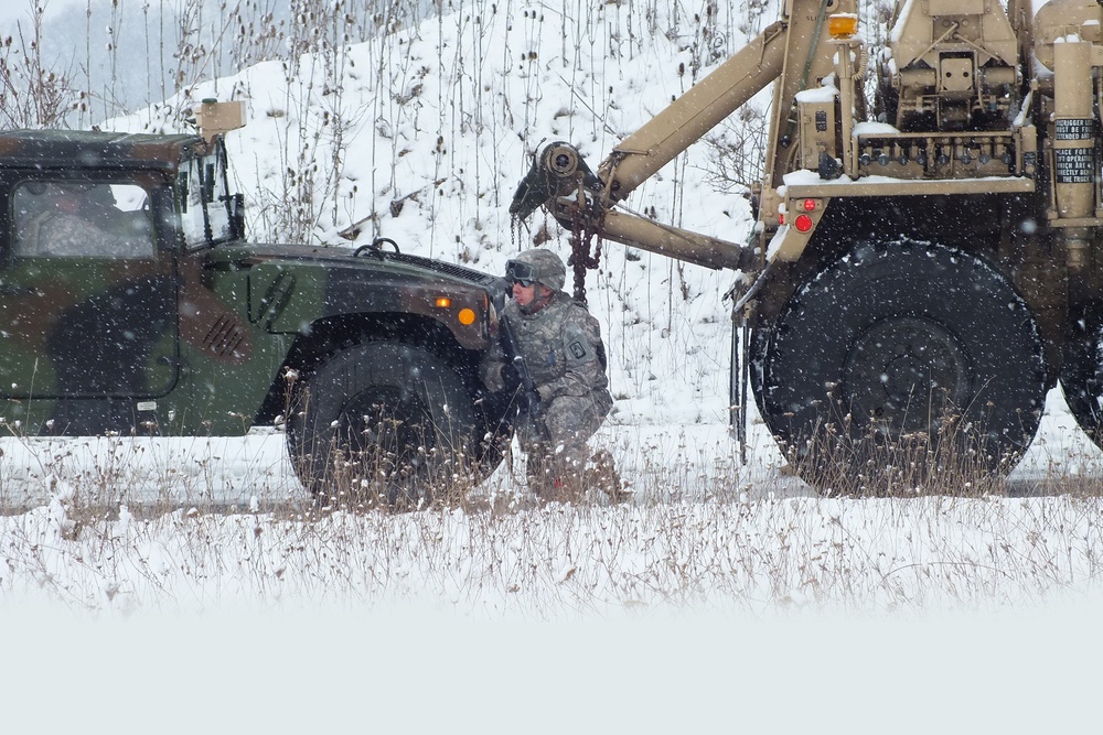412th Aviation Support Battalion convoy training