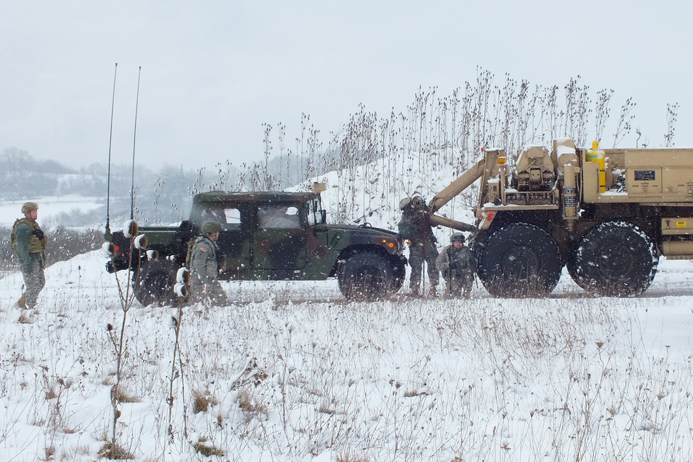 412th Aviation Support Battalion convoy training
