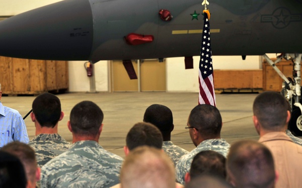 Secretary of defense visits troops in Southwest Asia