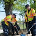 USS Abraham Lincoln sailors clean street for community service
