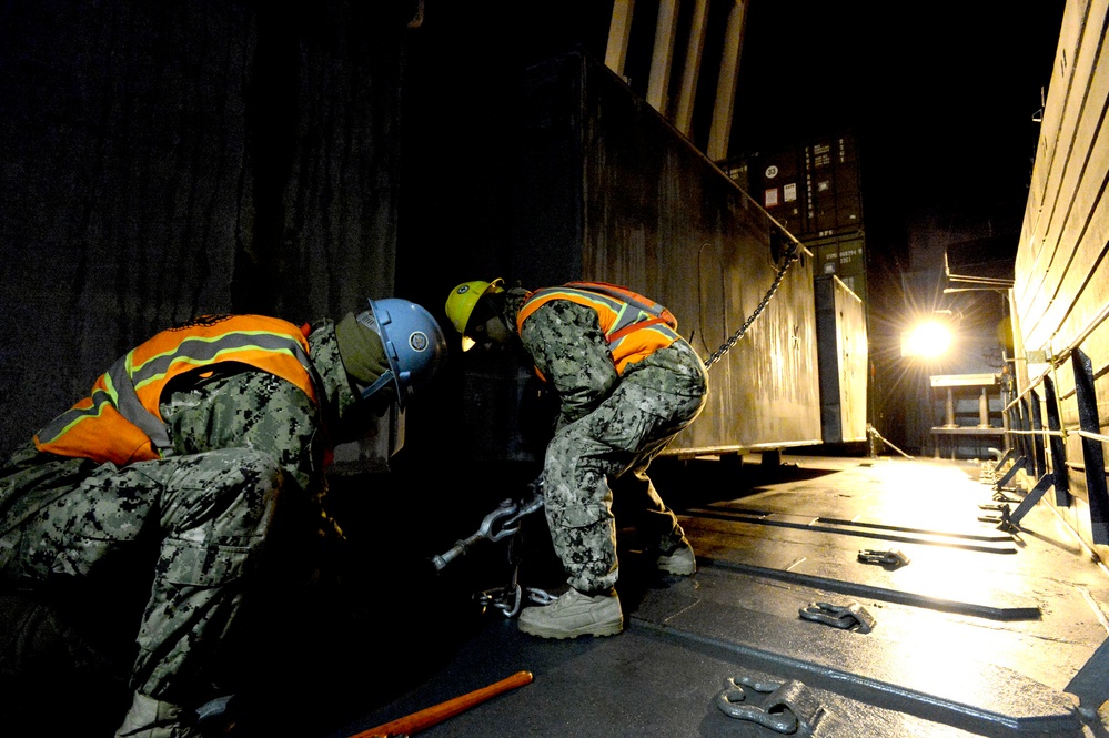 US and South Korean forces participate in Combined Joint Logistics Over the Shore military exercise on the Korean Peninsula