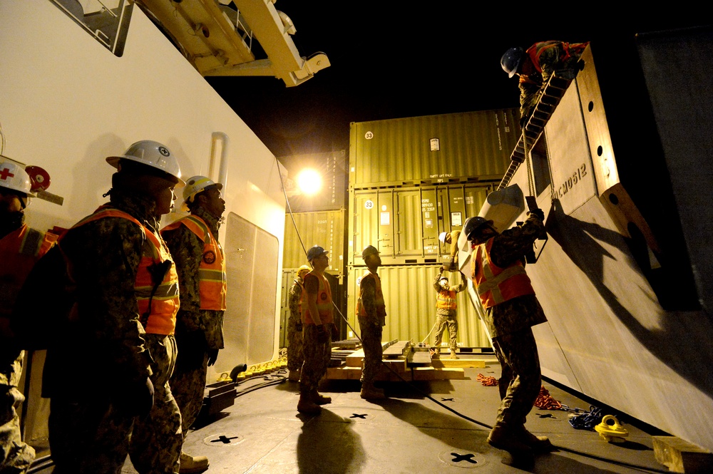 US and South Korean forces participate in Combined Joint Logistics Over the Shore military exercise on the Korean Peninsula