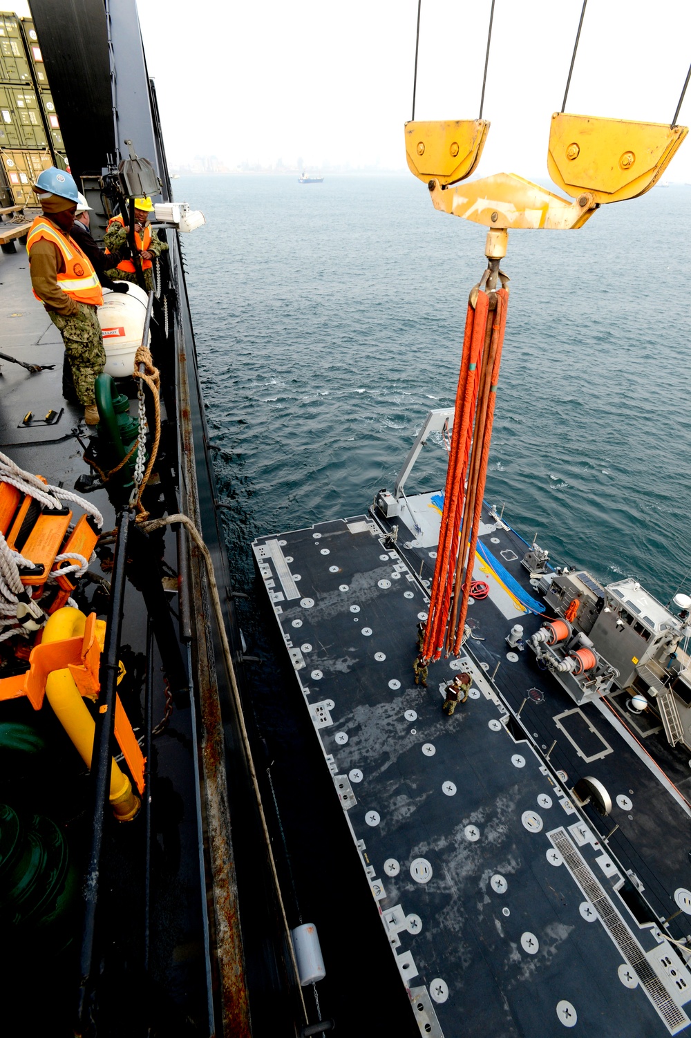 US and South Korean forces participate in Combined Joint Logistics Over the Shore military exercise on the Korean Peninsula