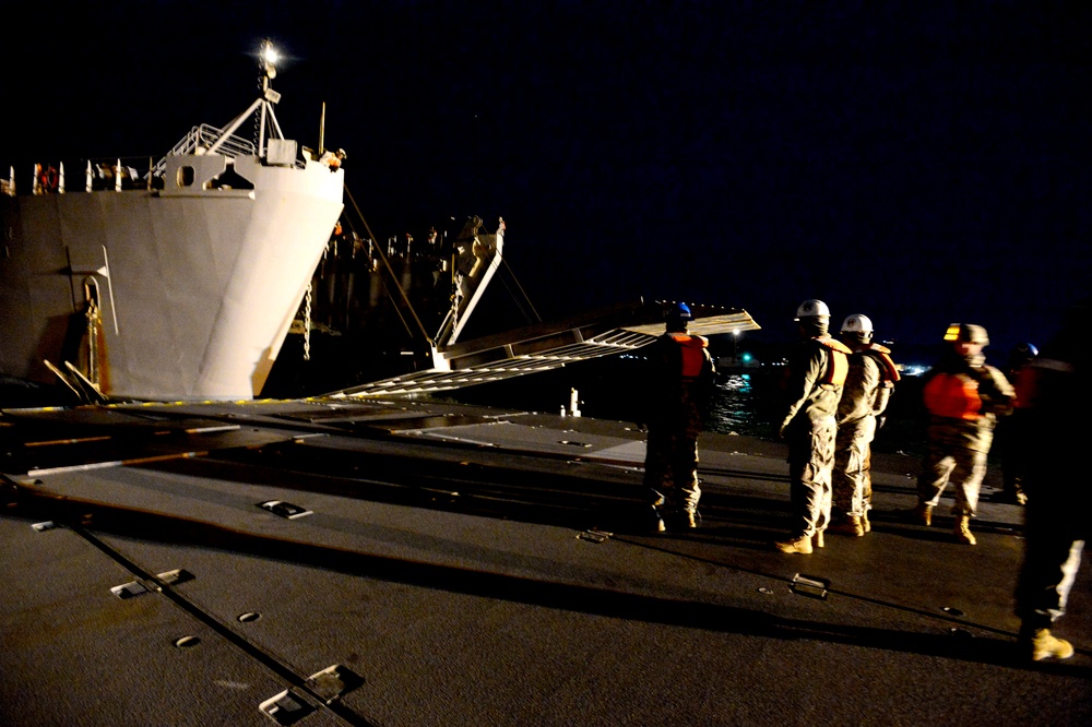 United States and South Korean forces participate in Combined Joint Logistics Over the Shore (CJLOTS) military exercise on the Korean Peninsula