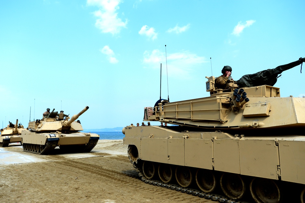 United States and South Korean forces participate in Combined Joint Logistics Over the Shore (CJLOTS) military exercise on the Korean Peninsula April 18-28